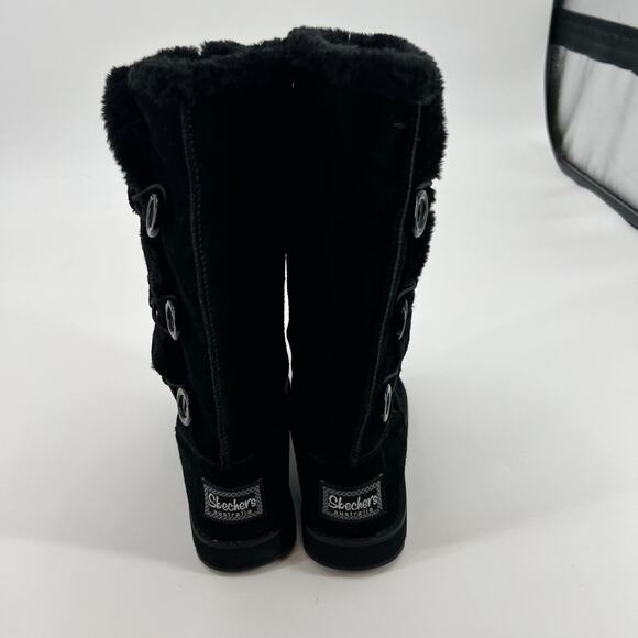 SKECHERS KEEPSAKES CONCEAL WOMEN'S MID HI BOOTS, BLACK style 48363 winter size 8 - Picture 3 of 9